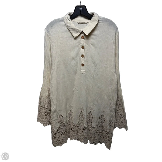 Dress Casual Short By Soft Surroundings In Cream, Size: L