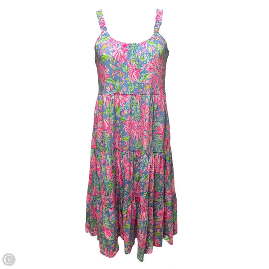 Loro Tiered Midi Dress Designer By Lilly Pulitzer In Multi-colored, Size: S
