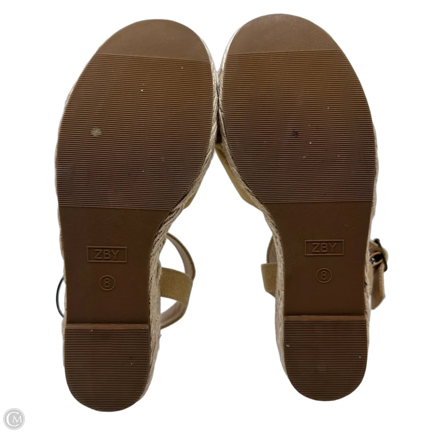 Espadrille Sandals Heels Wedge By Coutgo In Tan, Size: 8