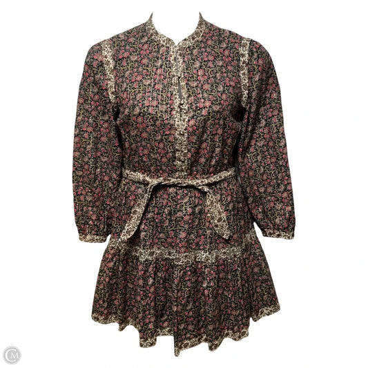 Claudine Belted Mini Dress By La Vie Rebecca Taylor In Floral Print, Size: M