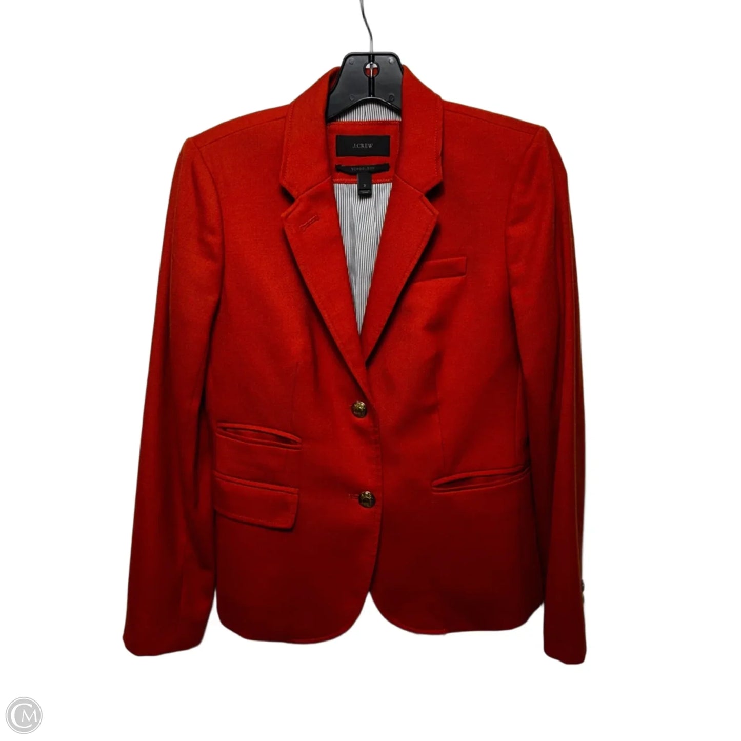 Wool School Boy Blazer By J. Crew In Orange, Size: 2