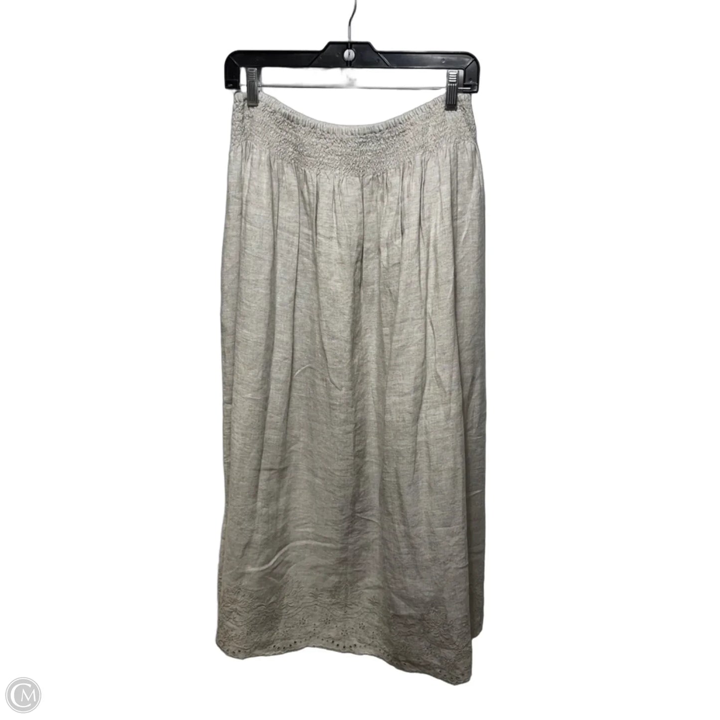 Linen Skirt Maxi By Chicos In Beige, Size: 4