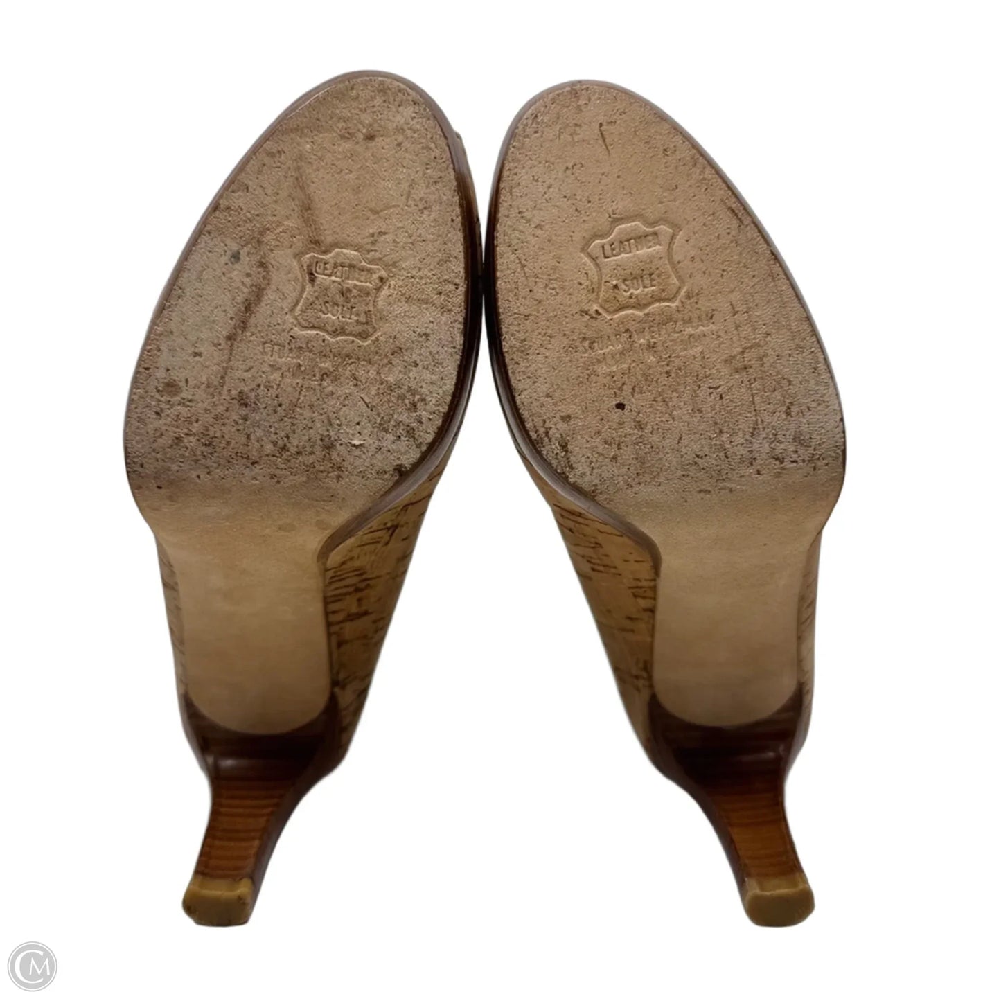 Cork Heels Shoes Designer By Stuart Weitzman In Tan, Size: 6