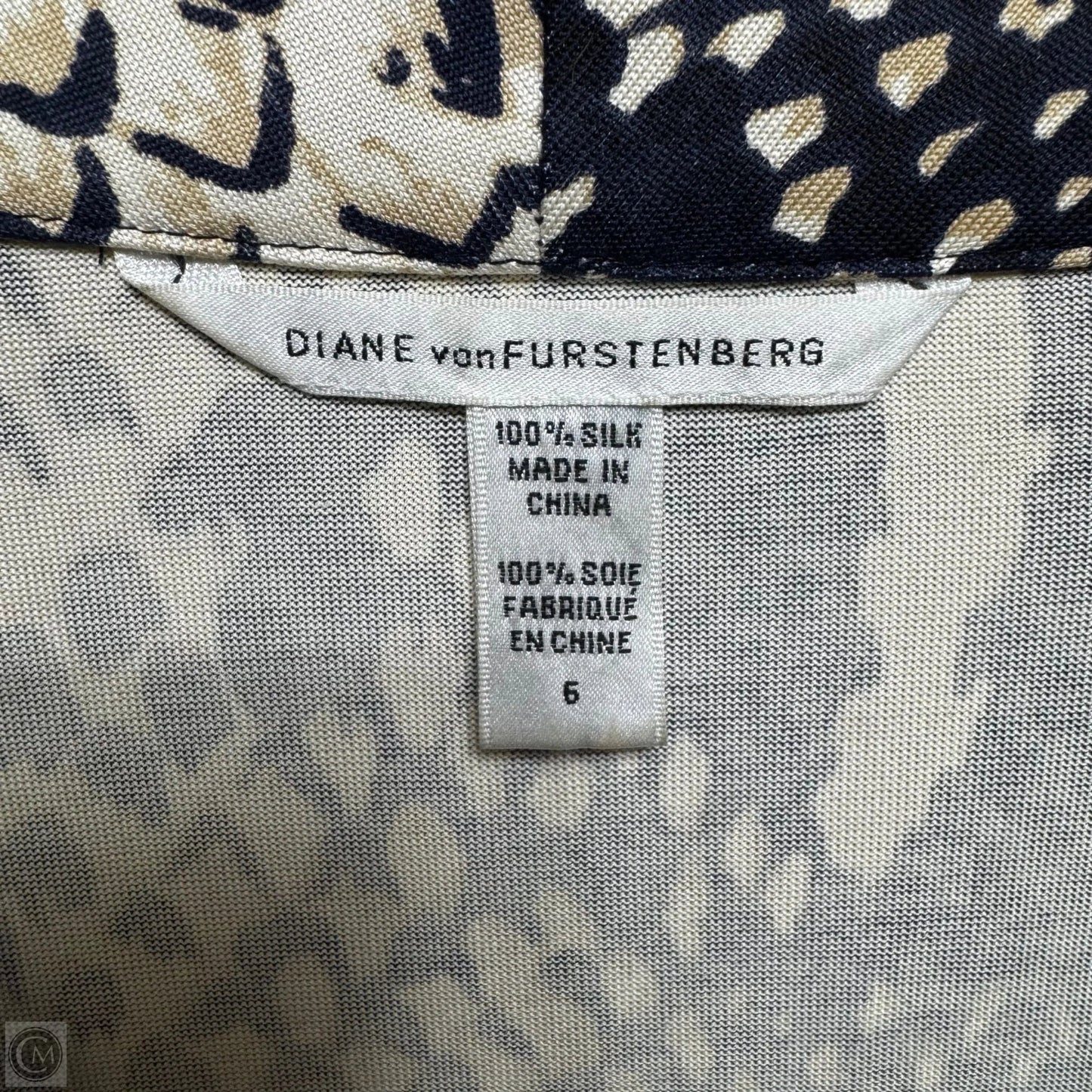 Silk Dress Designer By Diane Von Furstenberg In Snakeskin Print, Size: 6