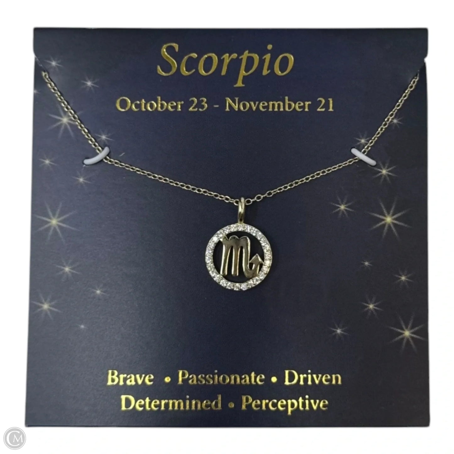 Scorpio CZ & Gold Over Sterling Necklace Pendant