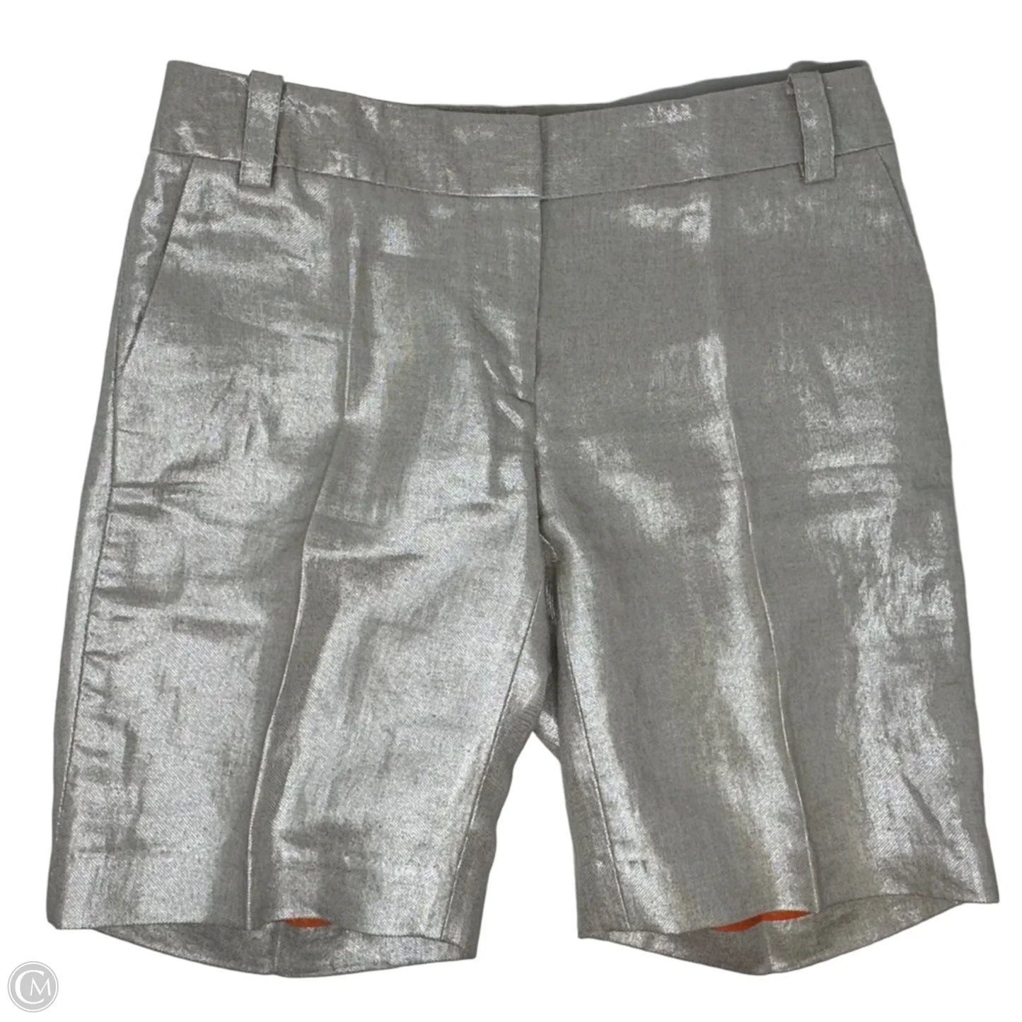 The City Fit Linen Shorts By J. Crew In Gold, Size: 6