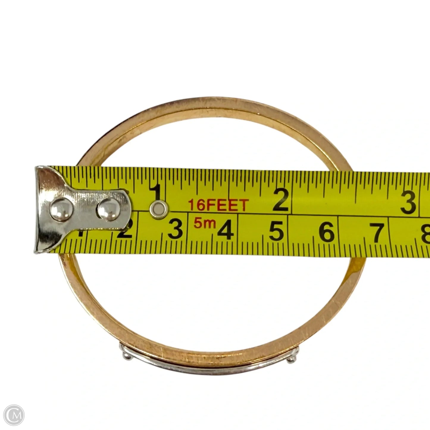 Logo Plate Hinged Bangle Bracelet Designer By Coach