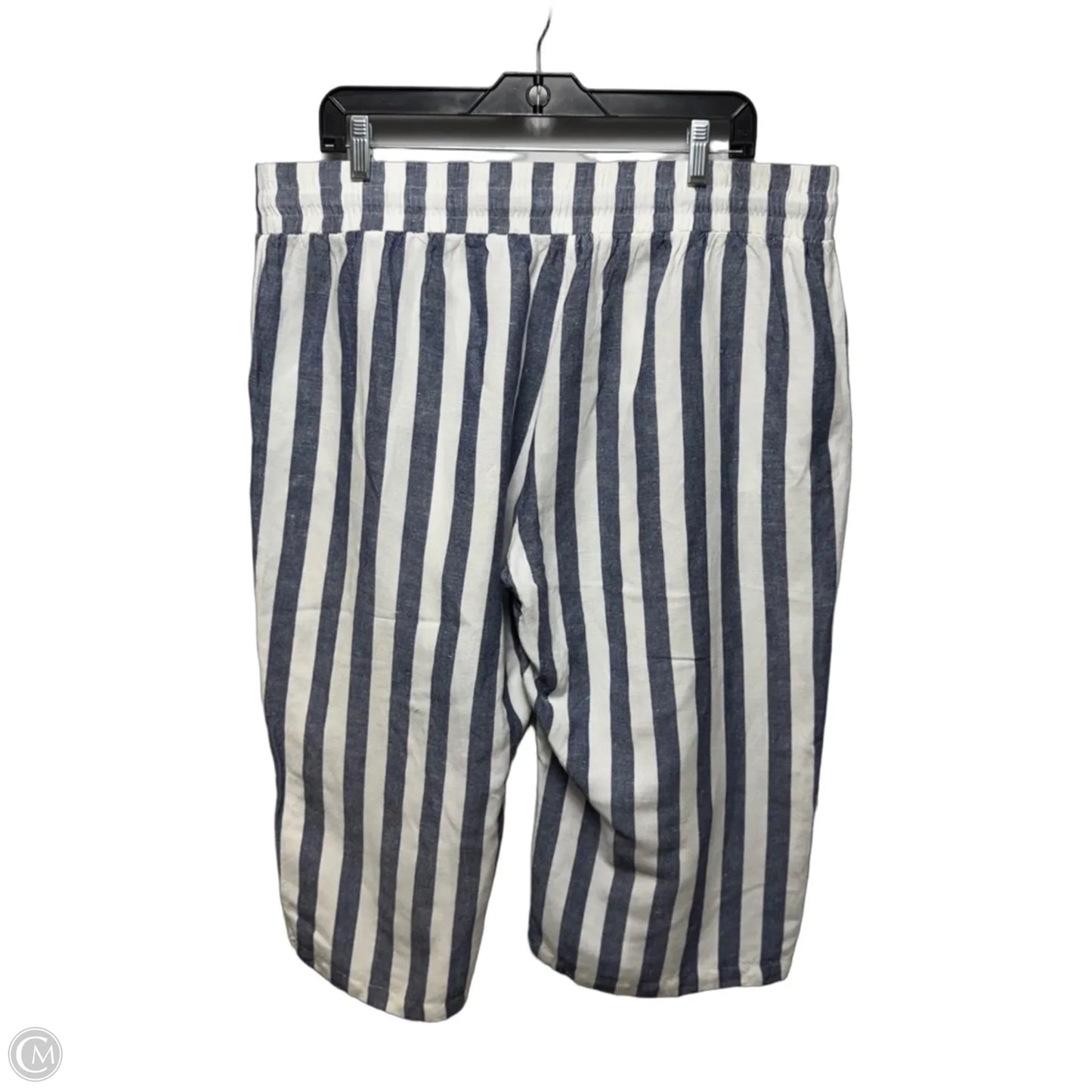 Pants Linen Blend By lifestyle attitude In Striped Pattern, Size: 1x