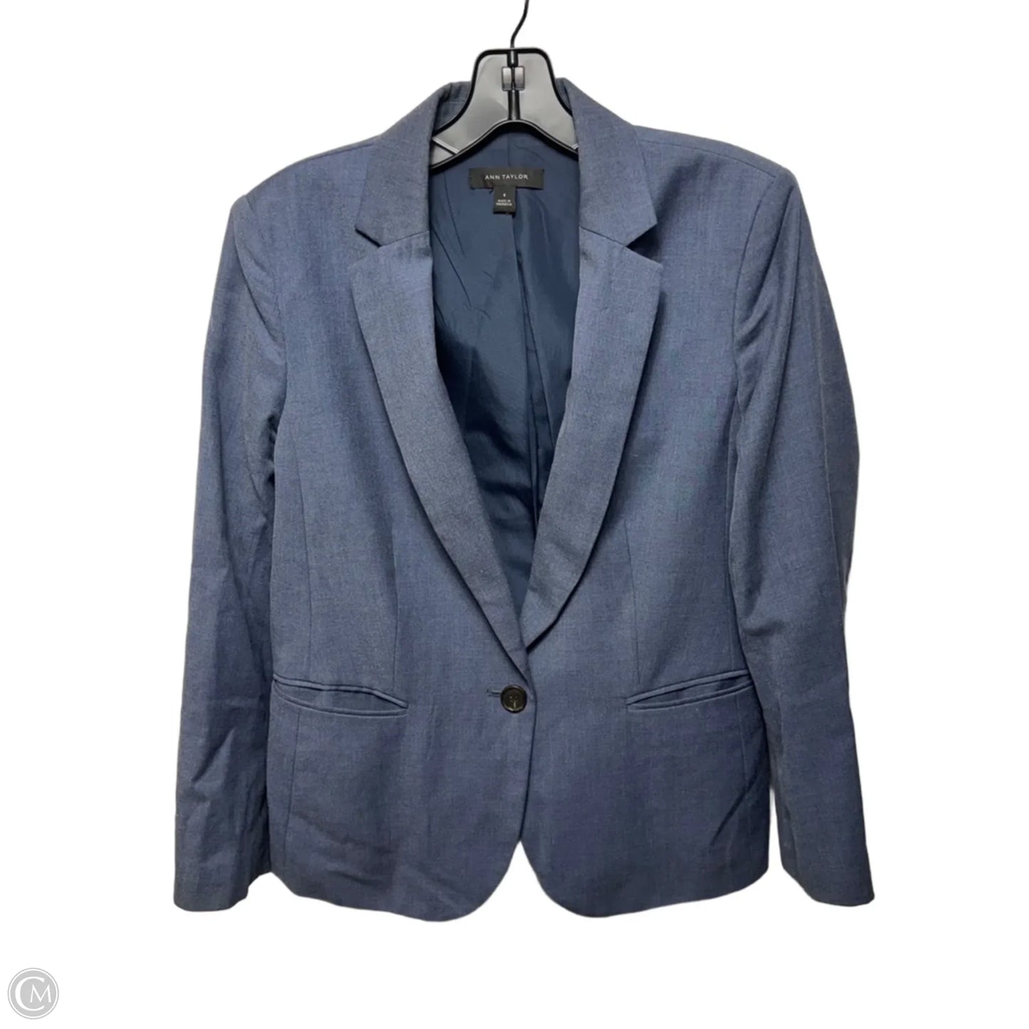 Blazer By Ann Taylor In Blue, Size: 8