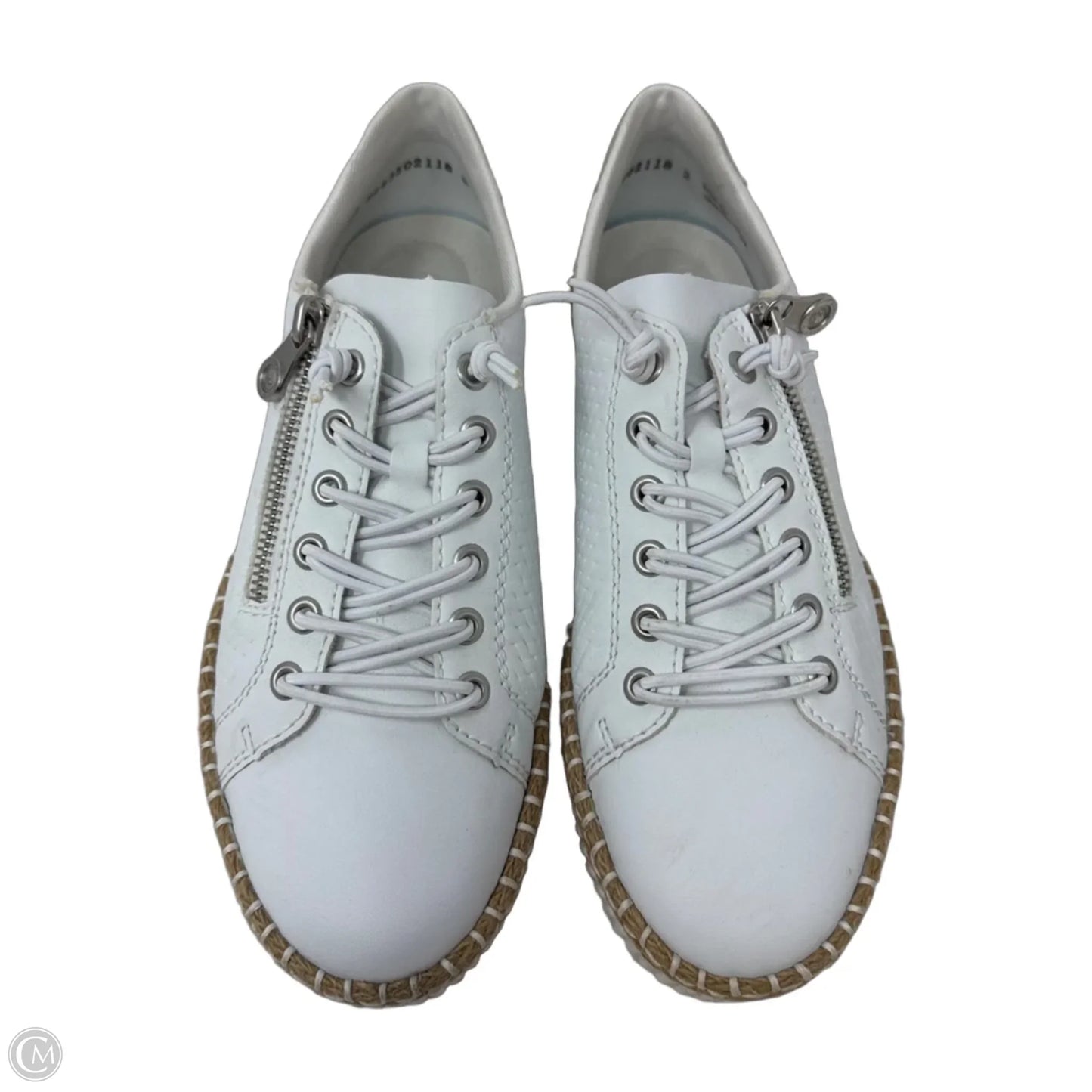 M2940-80 Alabama Platform Zip Sneakers By Riekers In White, Size: 8.5 (39)