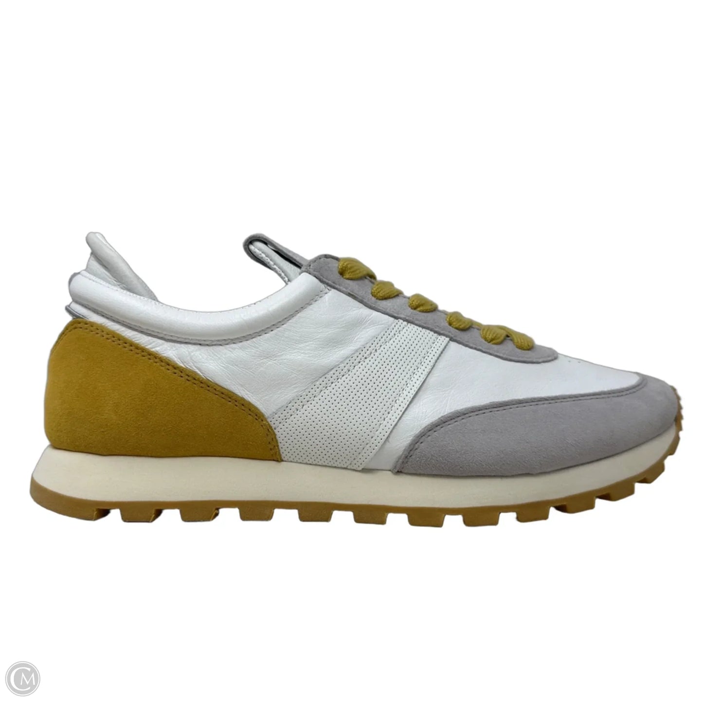 Misty Running Shoes By Greats Brooklyn In White & Yellow, Size: 10