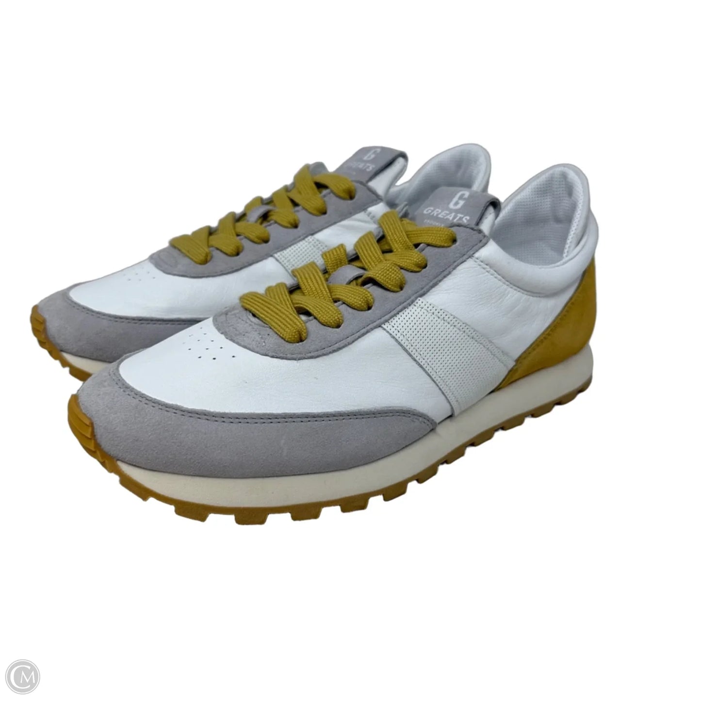 Misty Running Shoes By Greats Brooklyn In White & Yellow, Size: 10