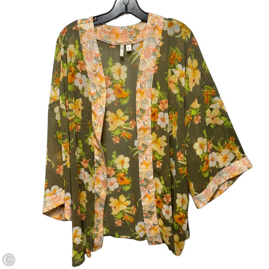 Kimono By Cato In Floral Print, Size: Xl