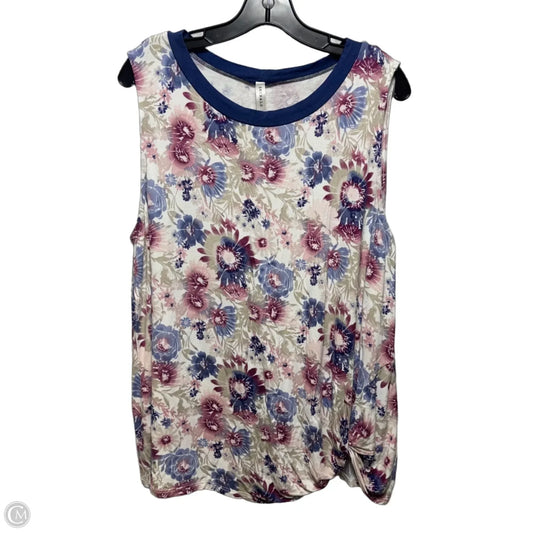 Top Sleeveless By Emerald In Floral Print, Size: 3x
