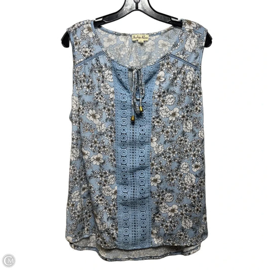 Top Sleeveless By Indigo Rose In Floral Print, Size: 2x