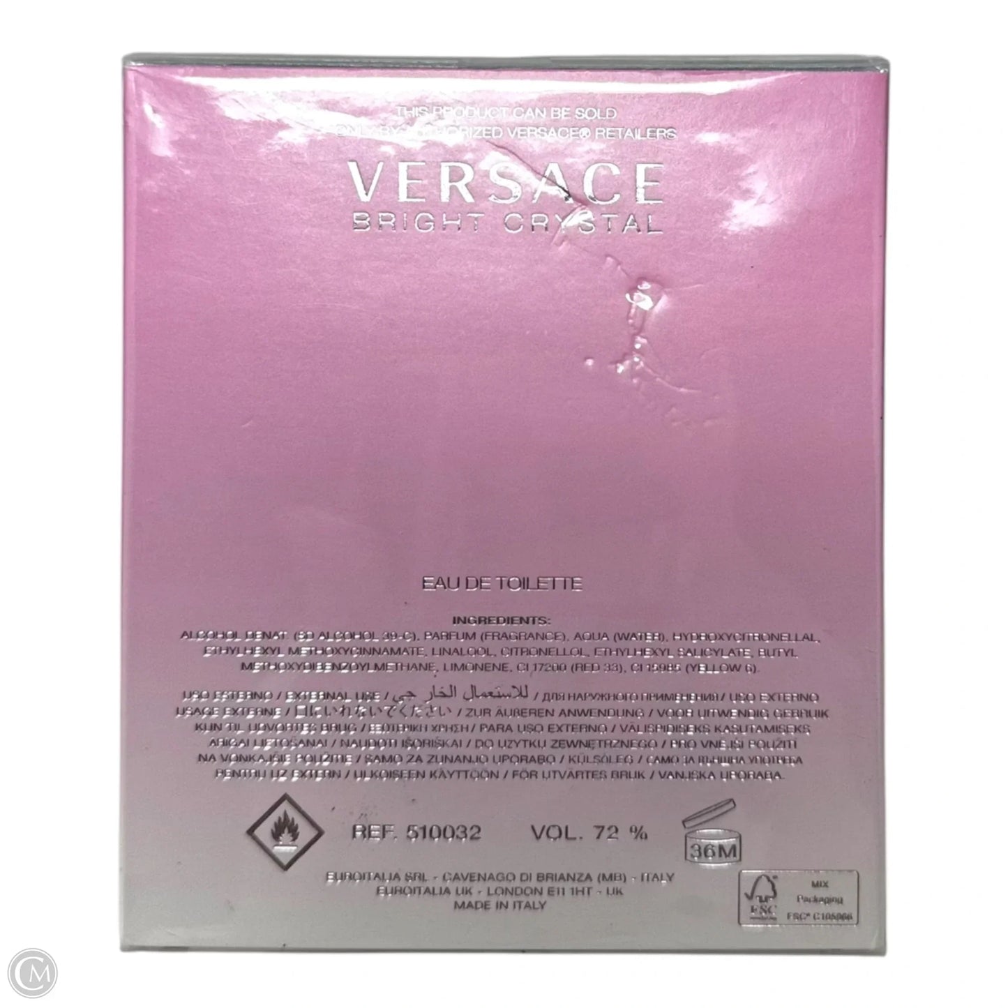 Bright Crystal Eau De Toilette Fragrance By Versace,  90 ml