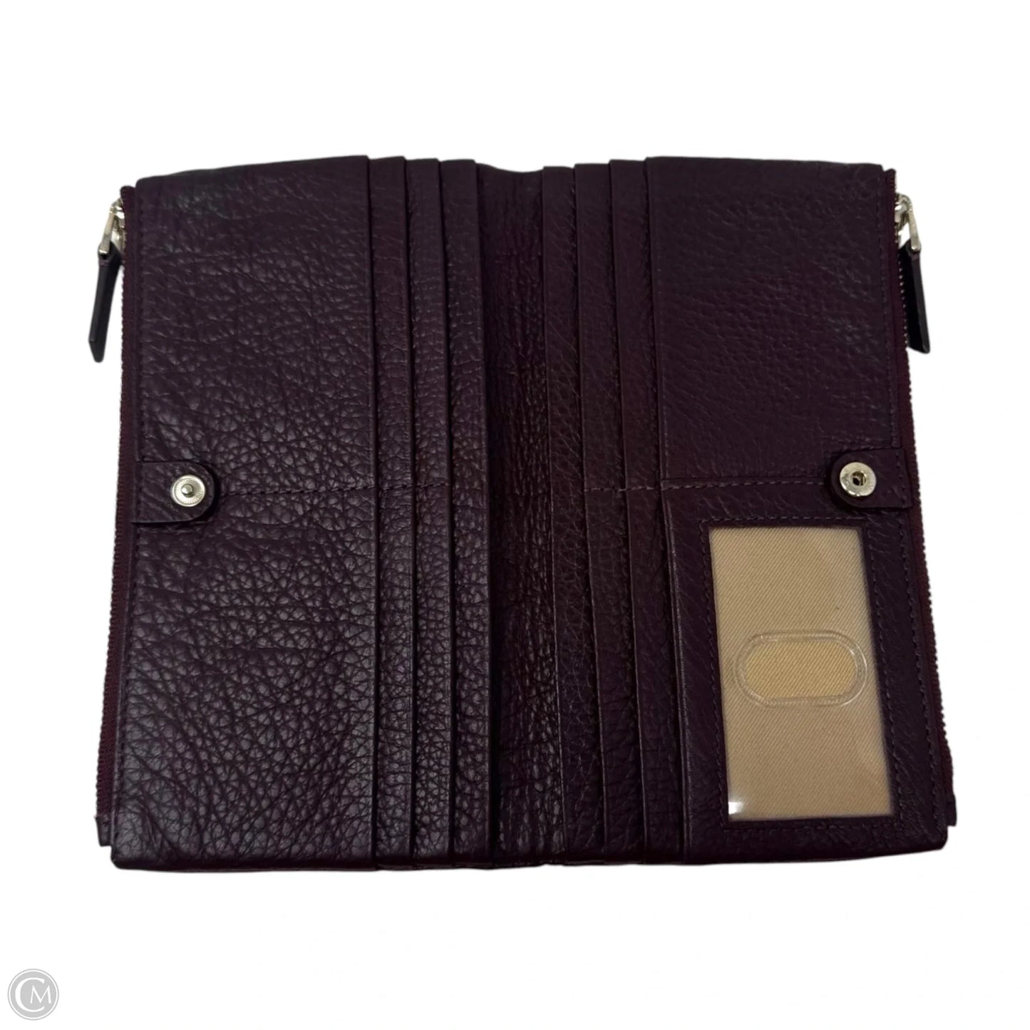 Bifold Snap Wallet Leather By Levenger, Size: Medium