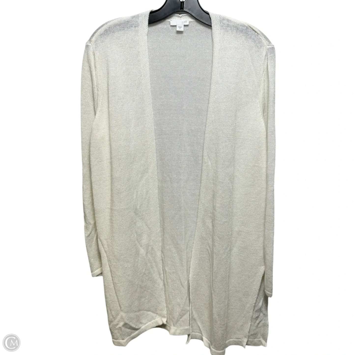 Linen Blend Sweater Cardigan By J. Jill In White, Size: M
