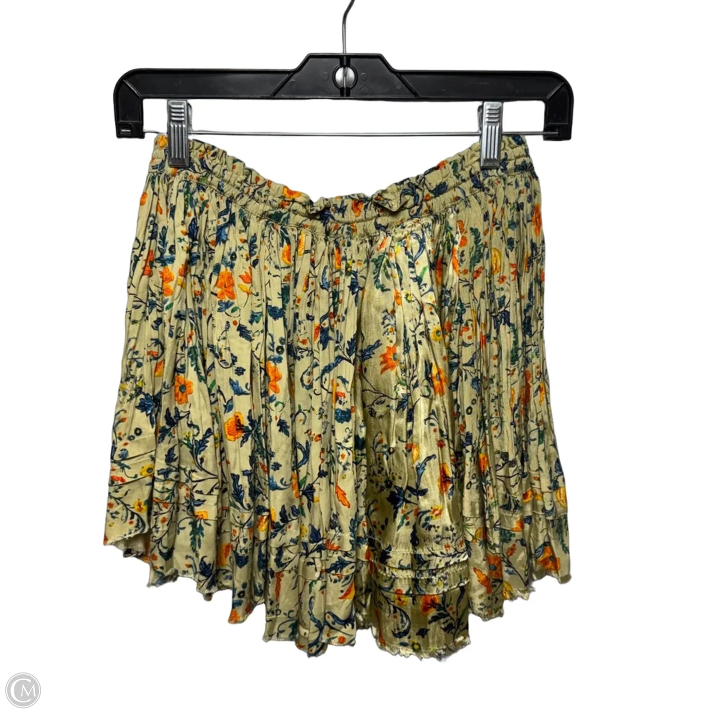 Skirt Mini & Short By Free People In Green Combo Floral Print, Size: S