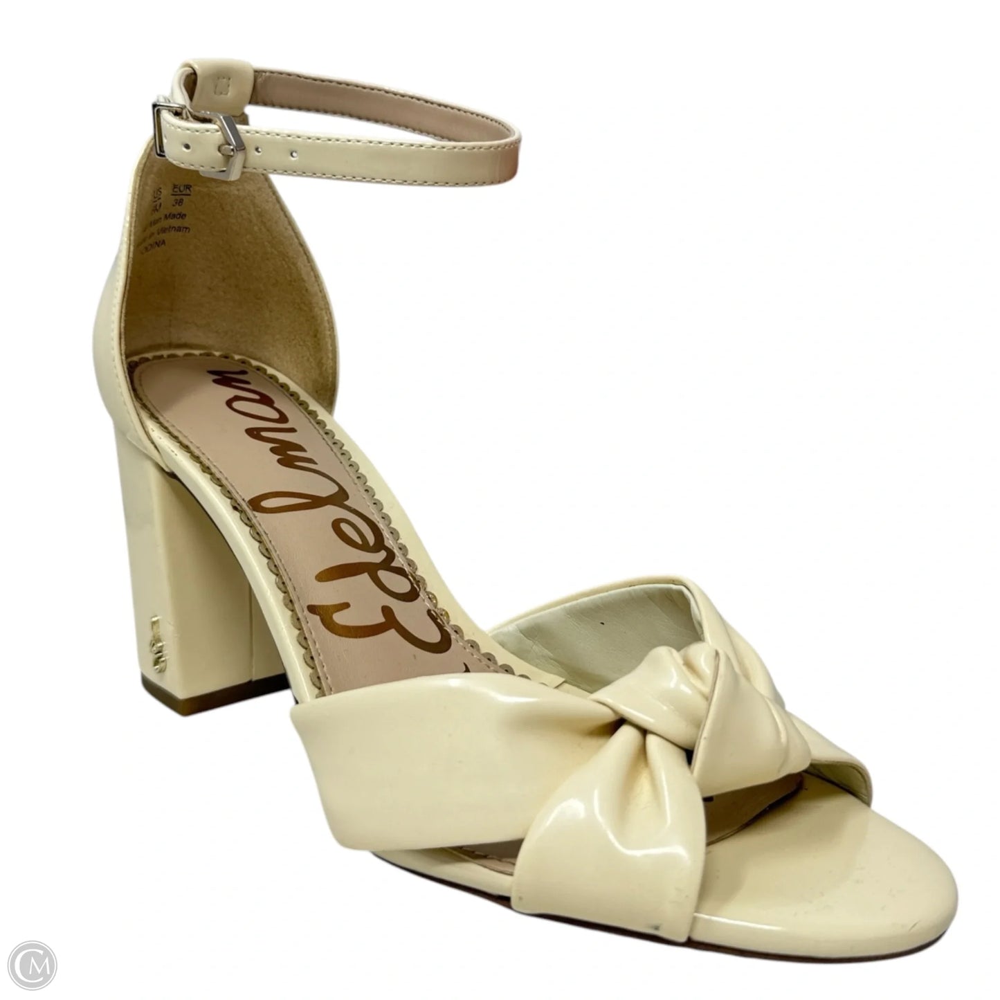 Odina Block Heel Sandals By Sam Edelman In Cream, Size: 8