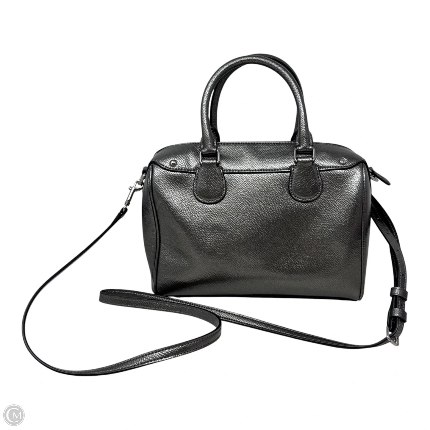 Metallic Bennett Satchel Handbag Designer By Coach, Size: Medium