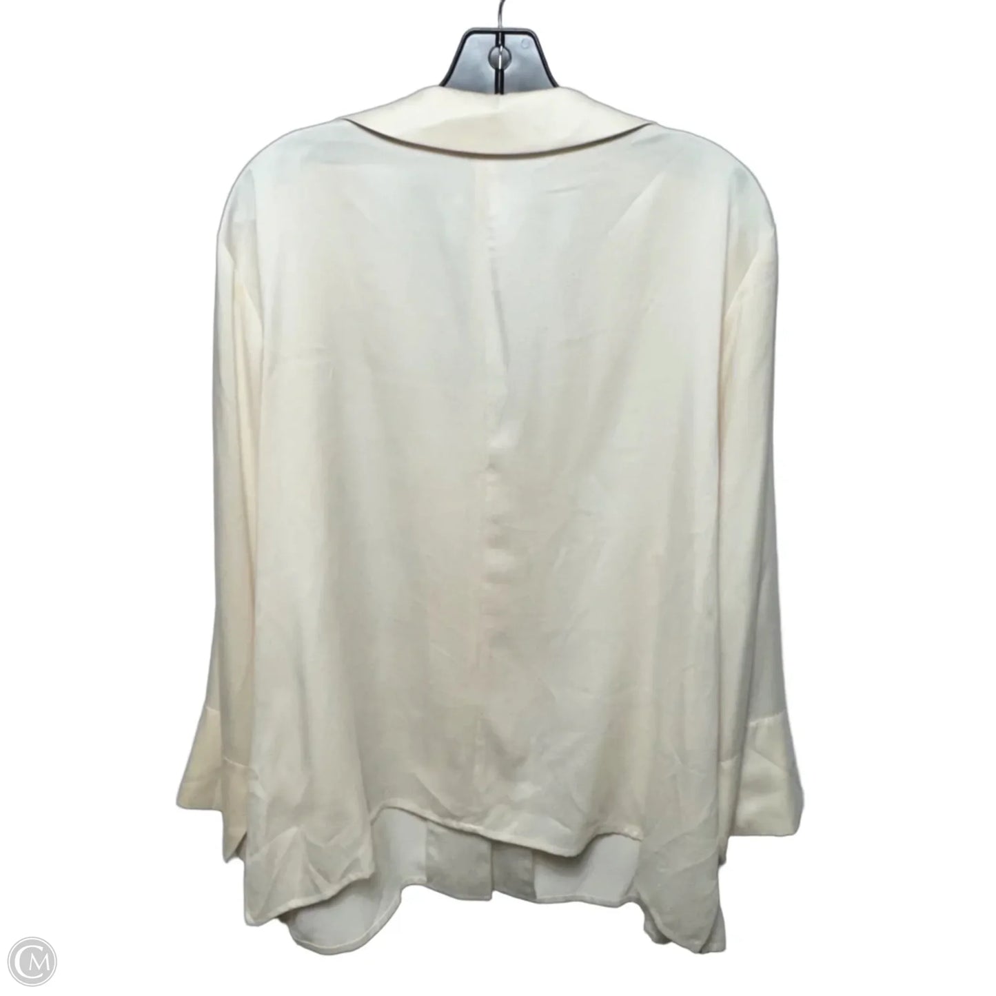 Silk Top Long Sleeve By Eileen Fisher In Cream, Size: 1x