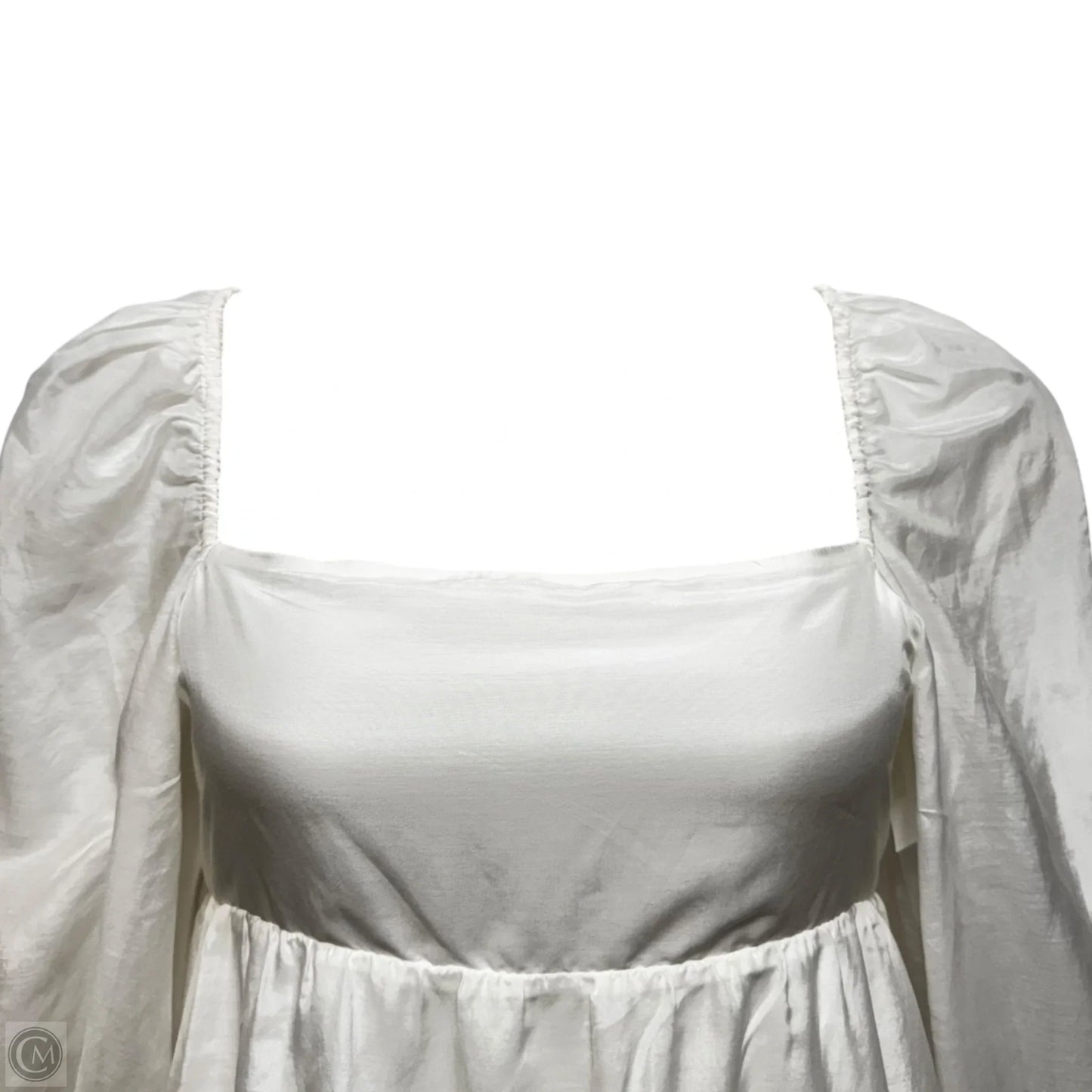 Rowen Tie Back Silk & Cotton Dress Designer By Alice + Olivia In White, Size: L