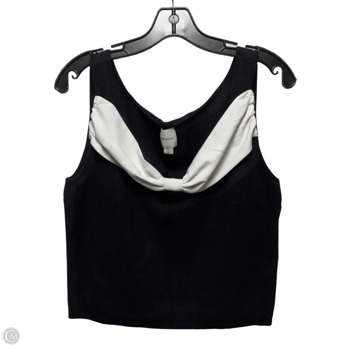 Top Sleeveless By Maeve In Black & White, Size: Xl