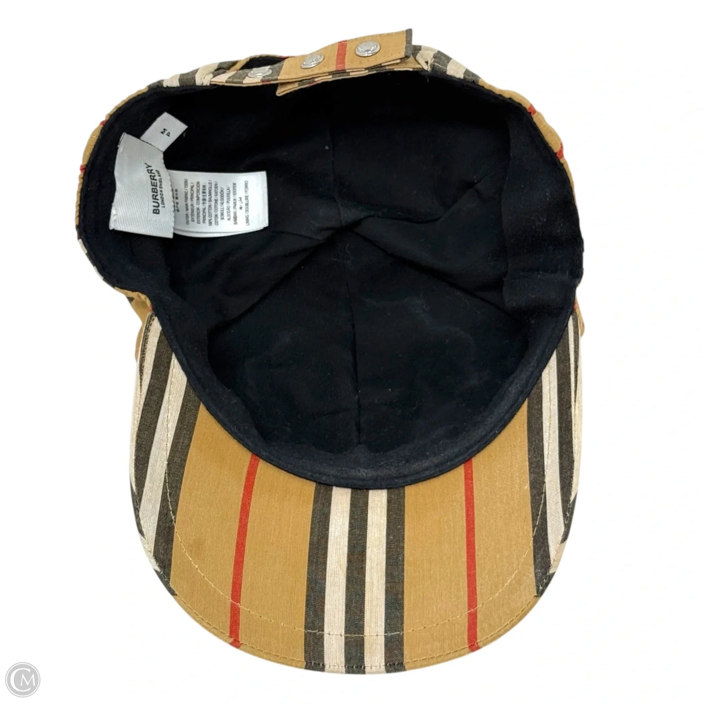 Vintage Check Cotton Monogram Baseball Cap Luxury Designer By Burberry