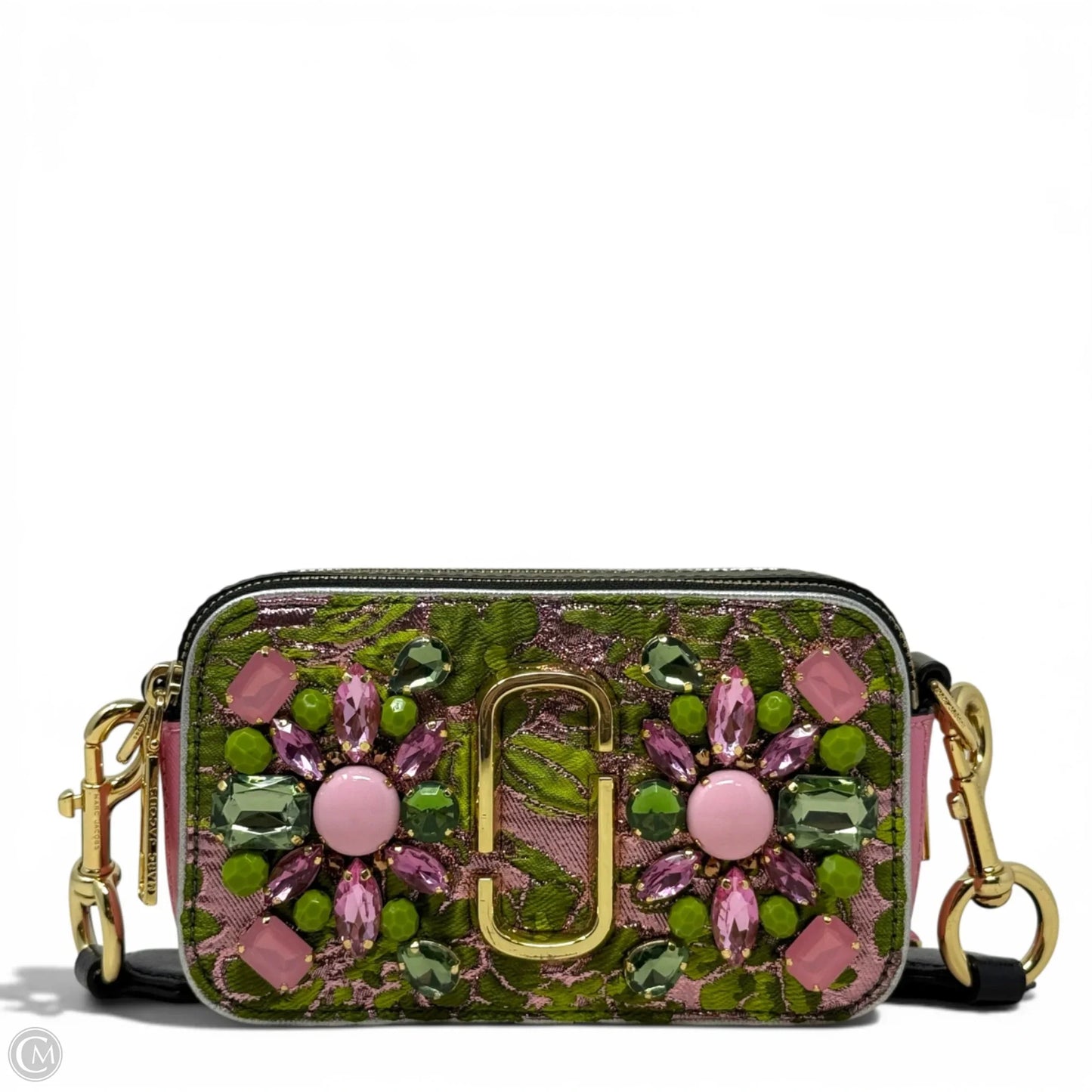 Snapshot Floral Brocade Camera Bag Luxury Designer By Marc Jacobs, Size: Medium