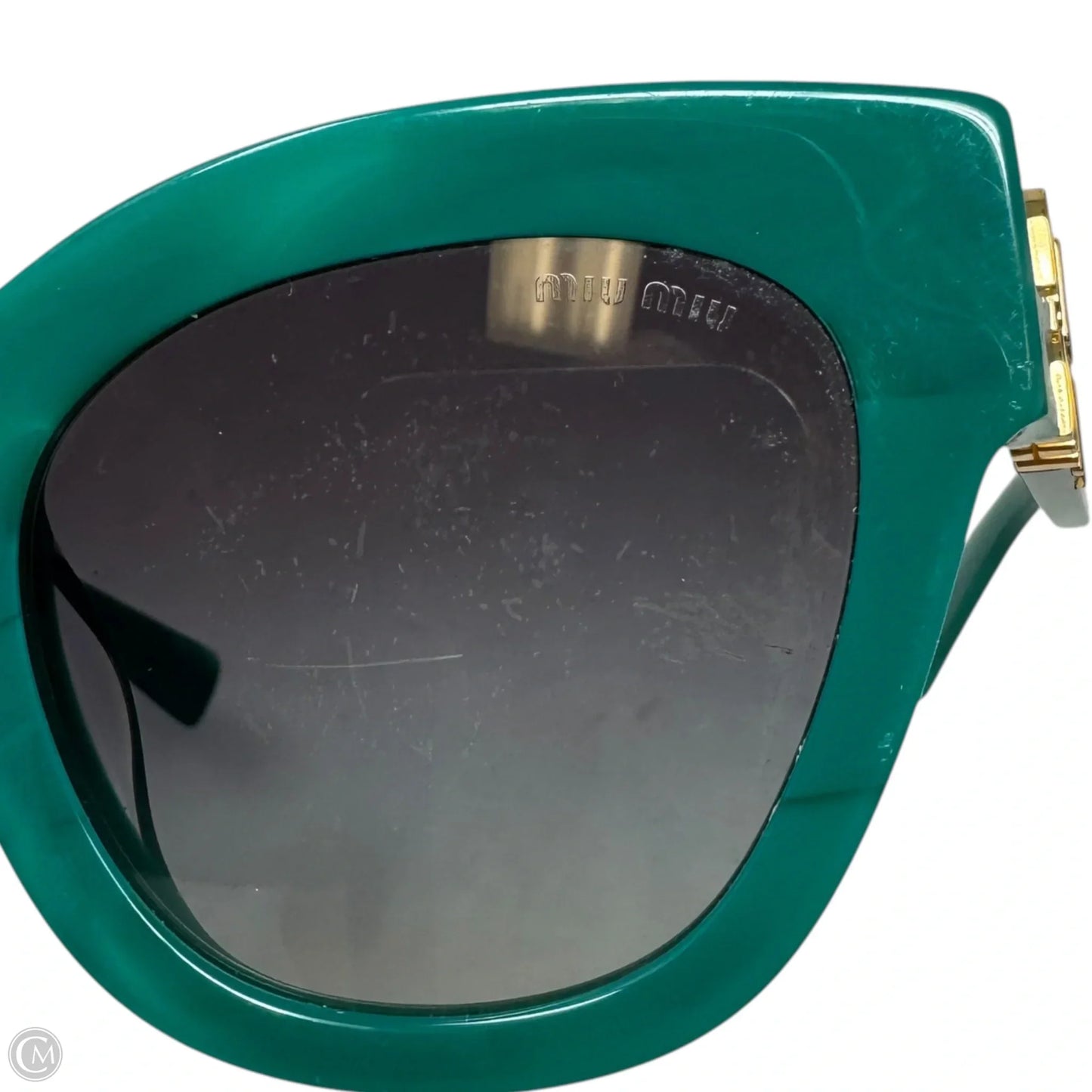 AS IS O1Y-F Sunglasses Luxury Designer By Miu Miu, Size: