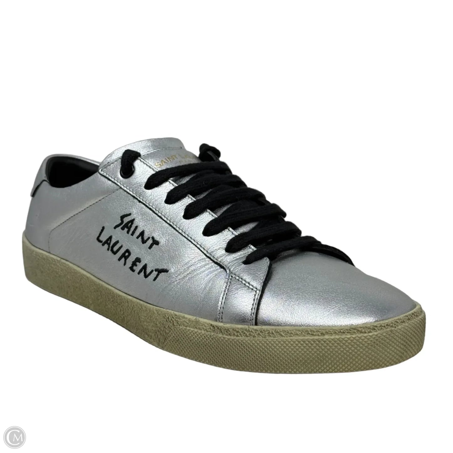 Court Classic SL/06 Sneakers Luxury Designer By Yves Saint Laurent In Silver, Size: 12 (IT 42)
