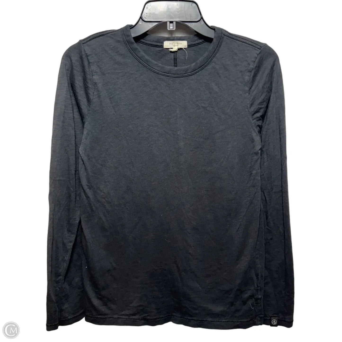 Organic Pima Cotton Top Long Sleeve By Rag And Bone In Black, Size: S