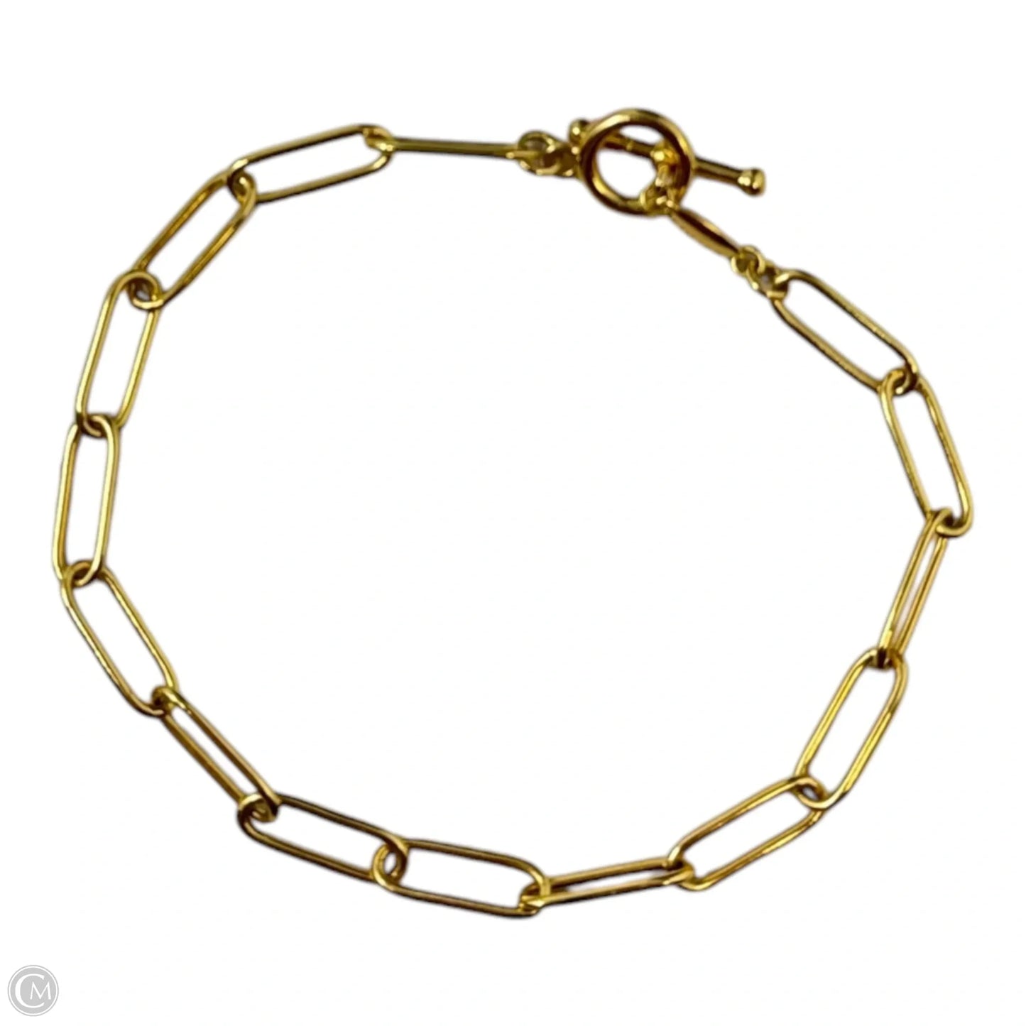 Paperclip Chain Toggle Bracelet Sterling Silver By Linjer