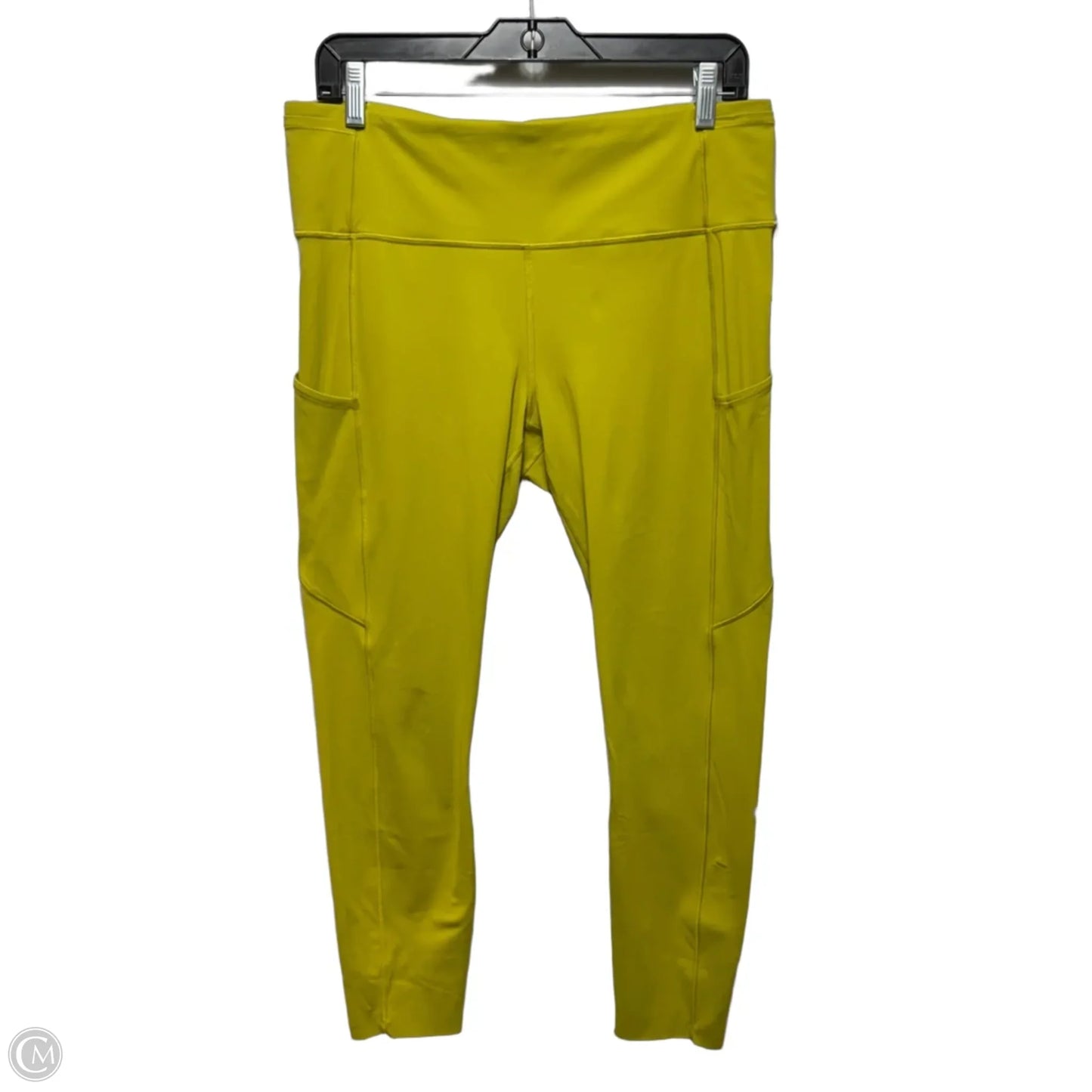 Athletic Leggings By Lululemon In Chartreuse, Size: 12