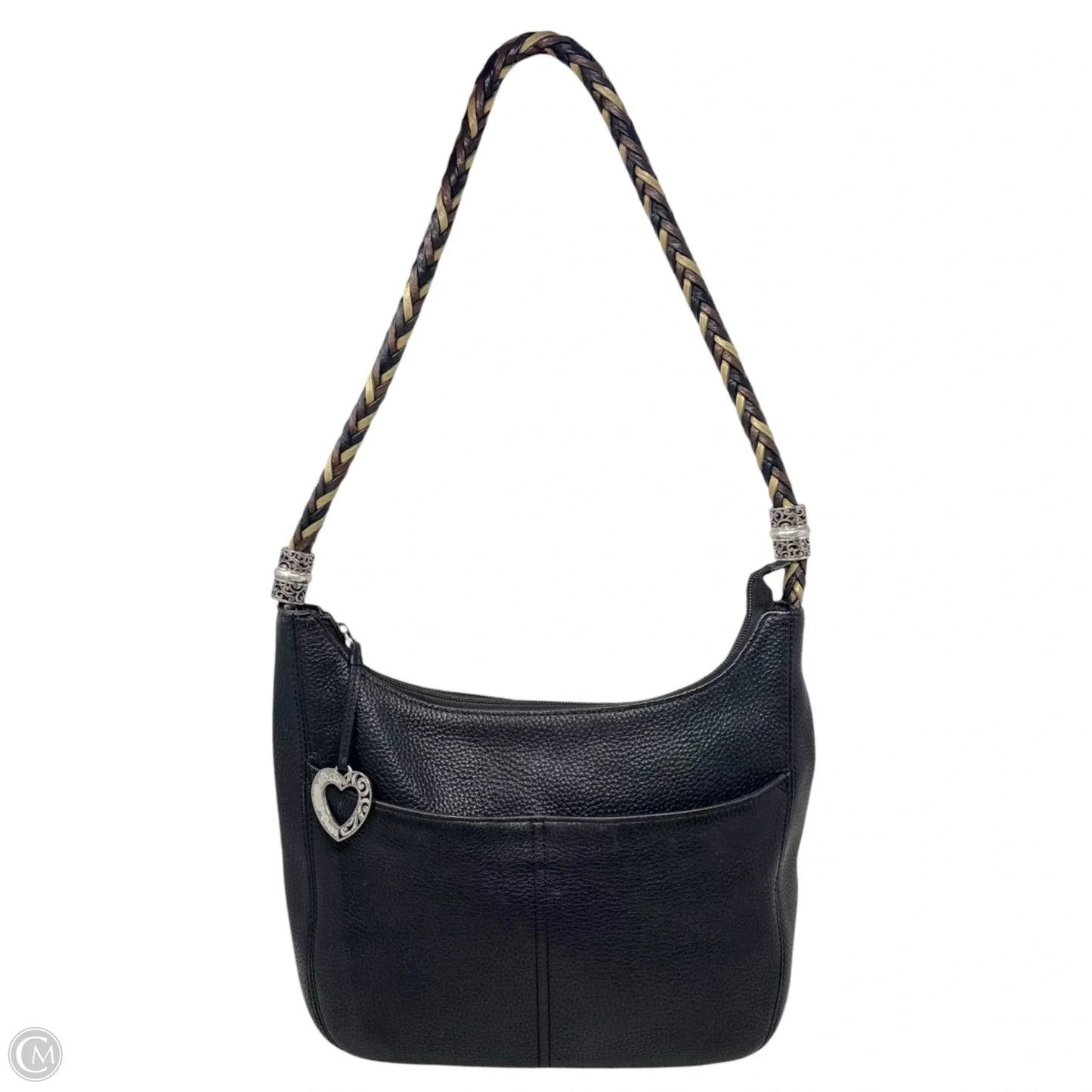 Barbados Braid Strap Handbag Leather By Brighton, Size: Medium
