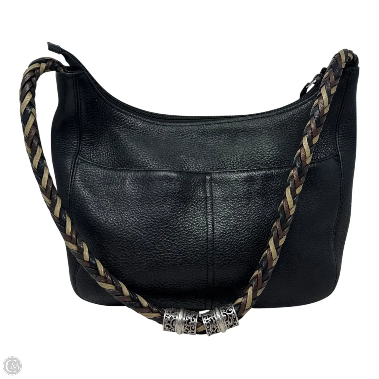 Barbados Braid Strap Handbag Leather By Brighton, Size: Medium