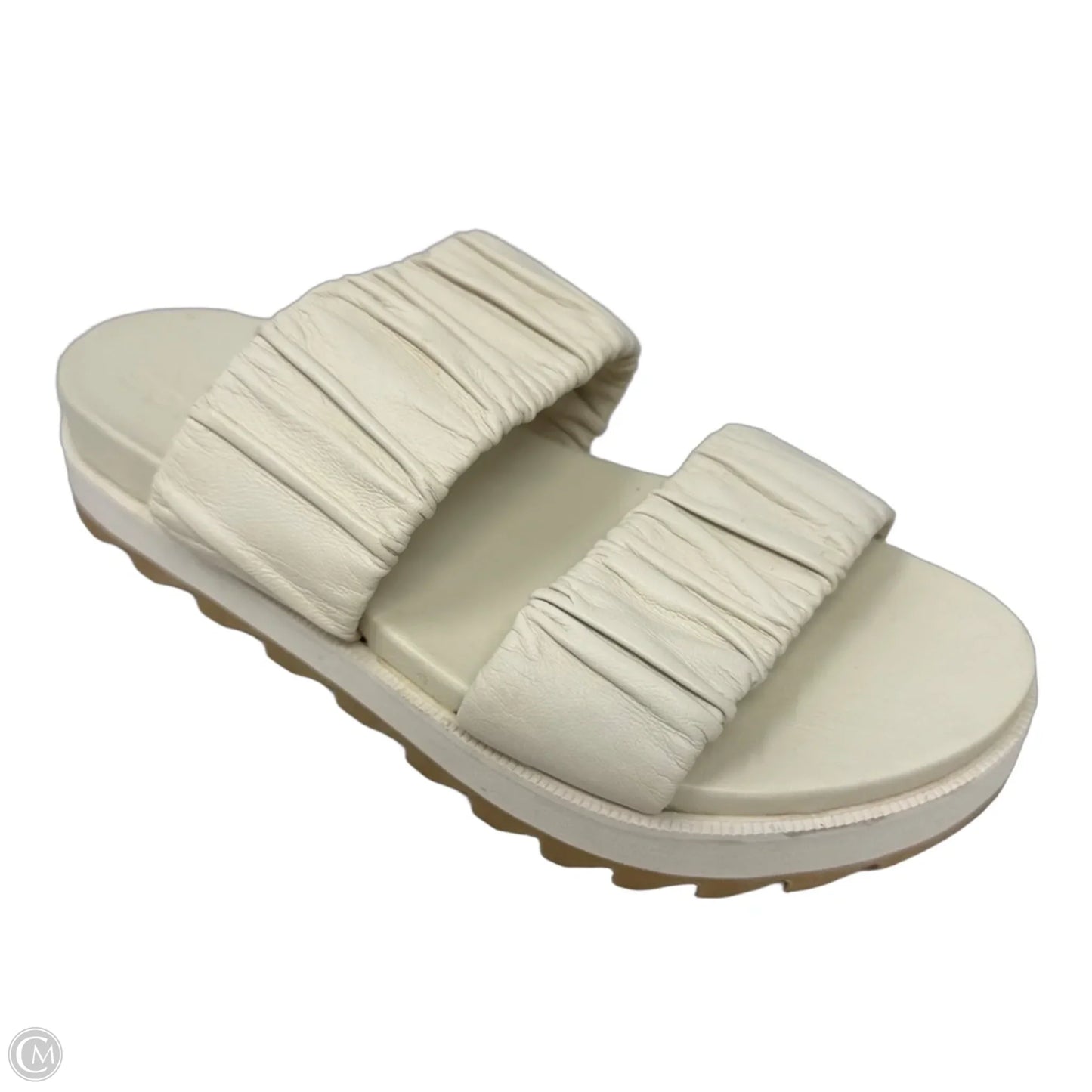 Slide Sandals Flats By Sorel In Cream, Size: 6
