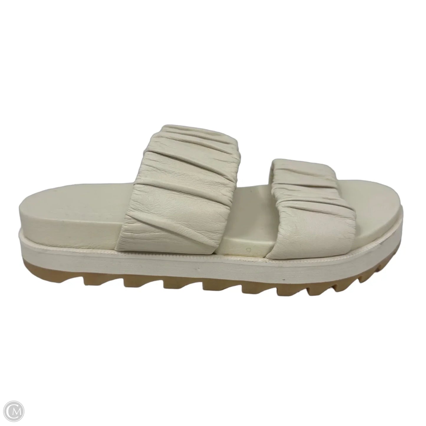 Slide Sandals Flats By Sorel In Cream, Size: 6
