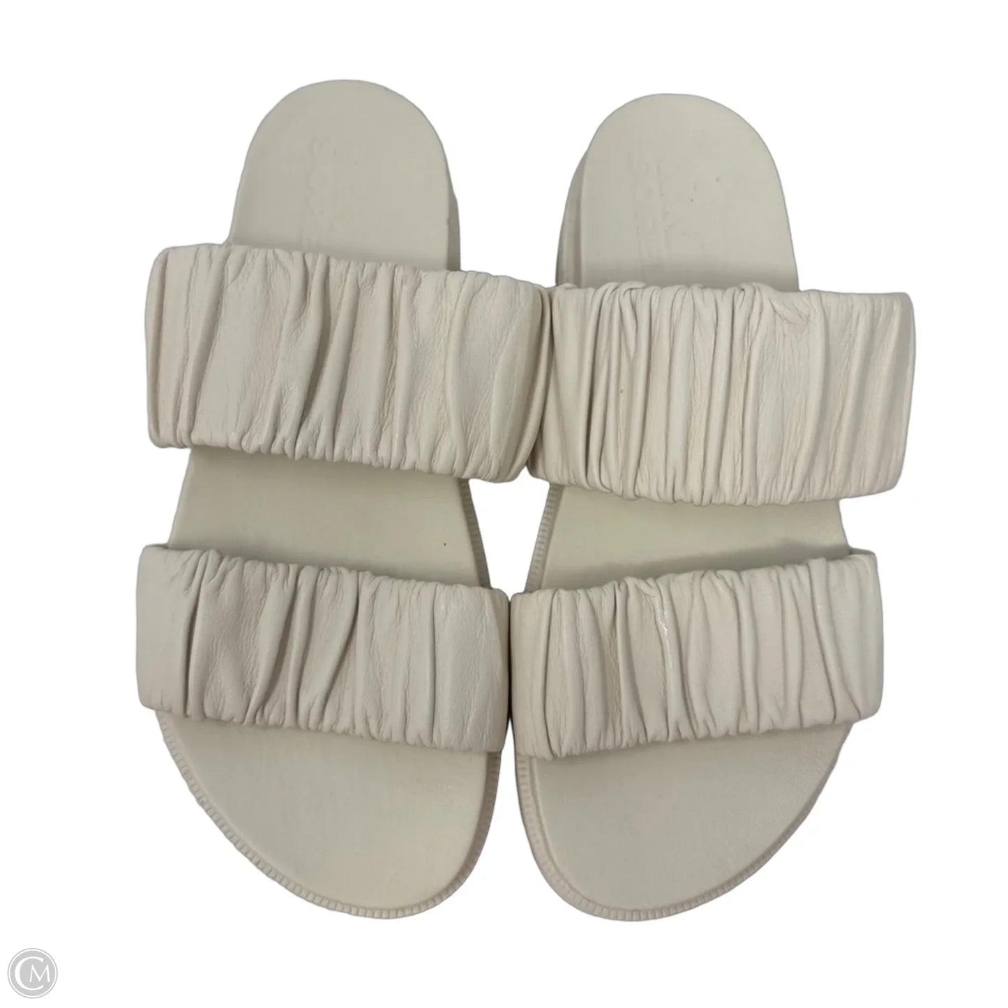 Slide Sandals Flats By Sorel In Cream, Size: 6