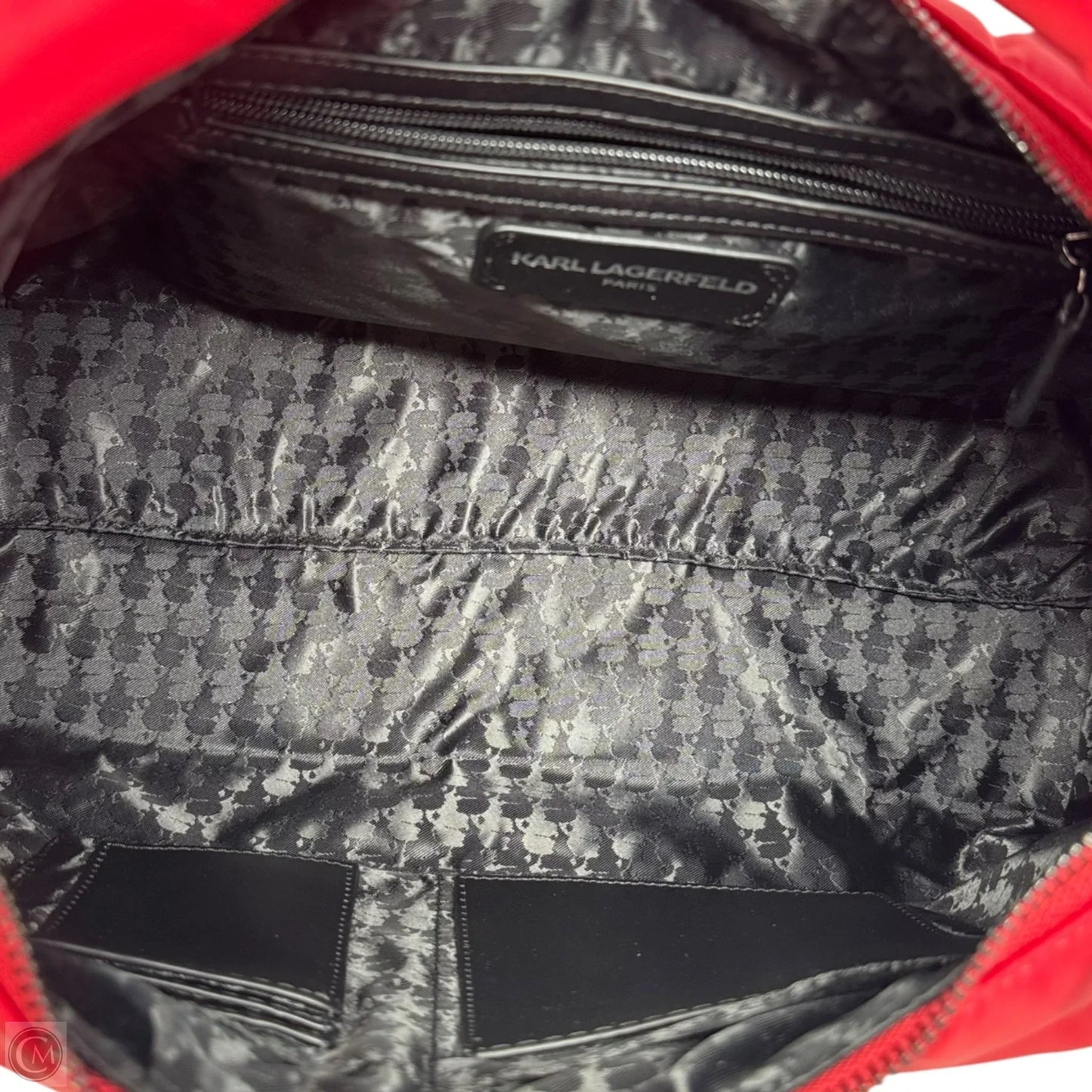 Voyage Nylon Tote Handbag Designer By Karl Lagerfeld, Size: Medium