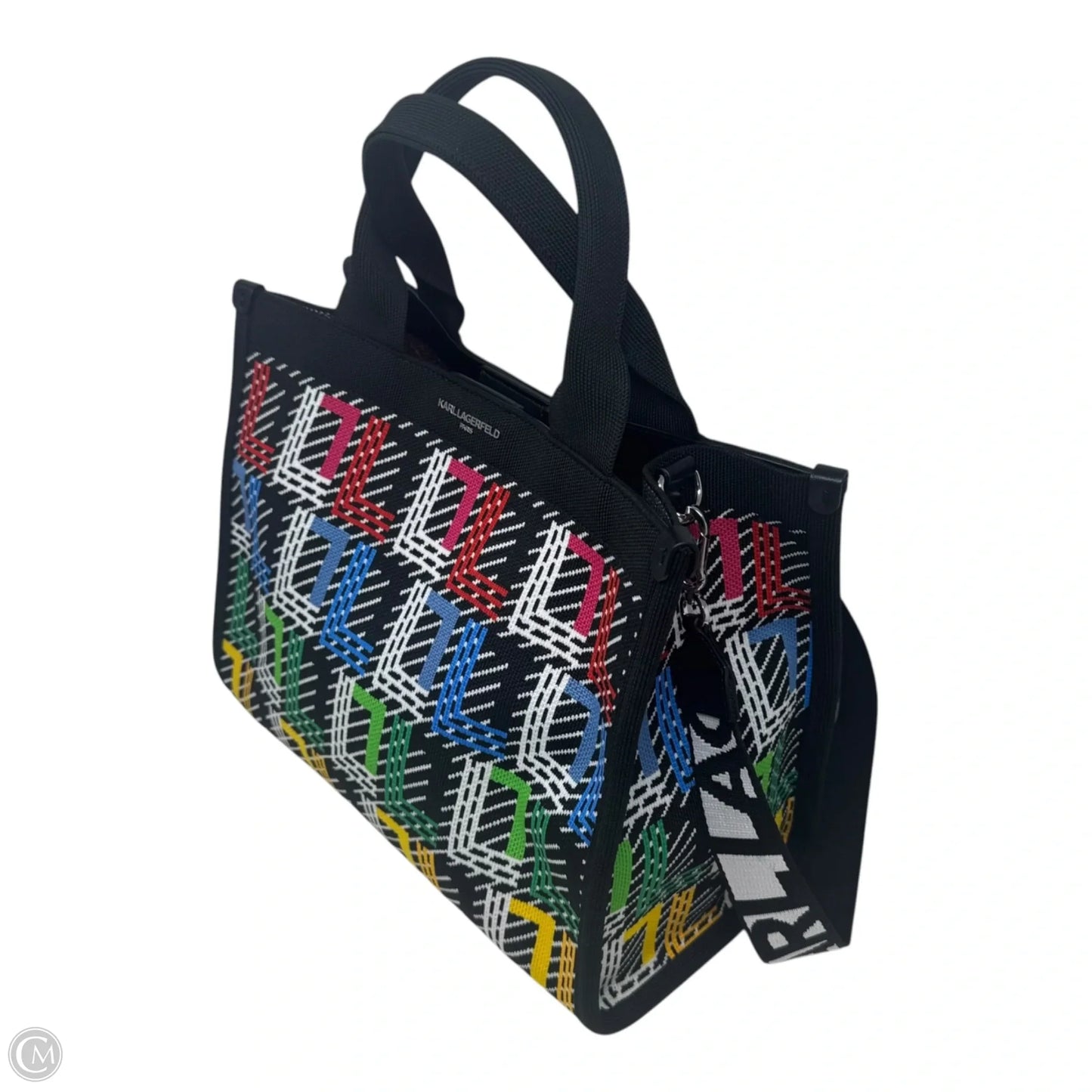 Knit Tote Handbag Designer By Karl Lagerfeld, Size: Medium