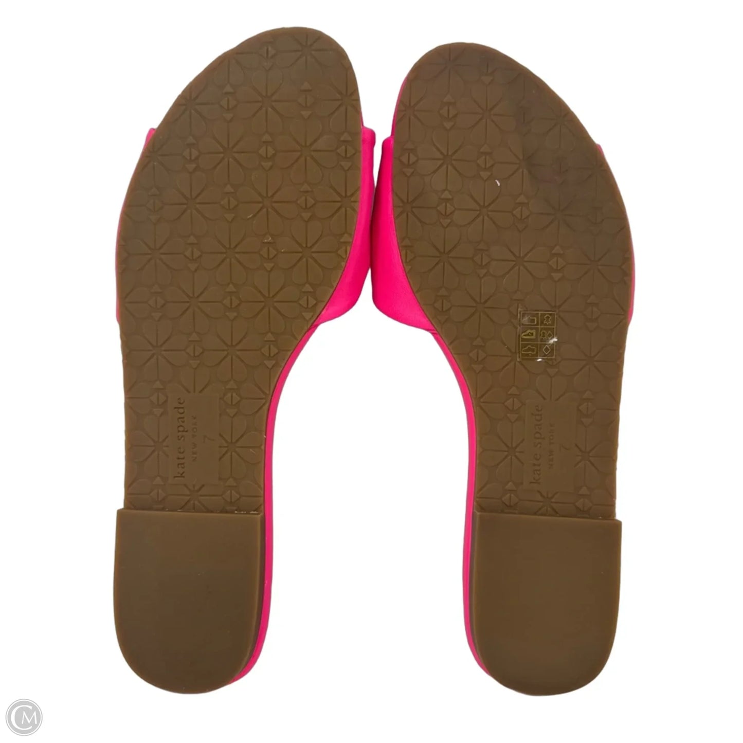 Twist Slide Sandals Designer By Kate Spade In Pink, Size: 7