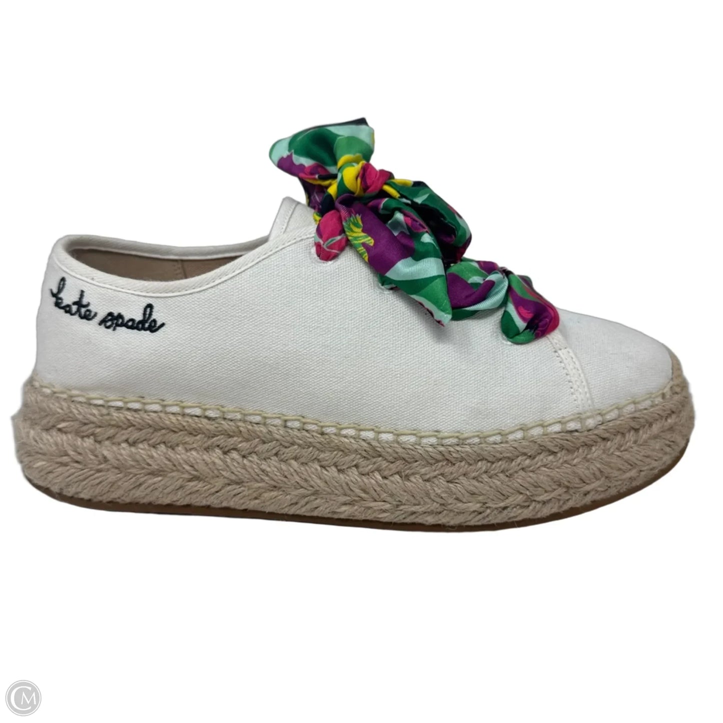 Eastwell Orchid Bloom Espadrille Shoes Designer By Kate Spade In Cream, Size: 6.5