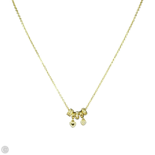 Gold Tone Heart Charms Necklace