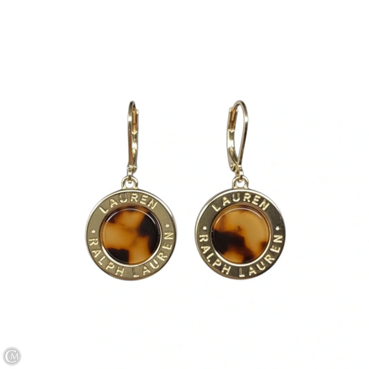 Gold-tone Faux Tortoise Acetate Inlay Leverback Earrings By Ralph Lauren