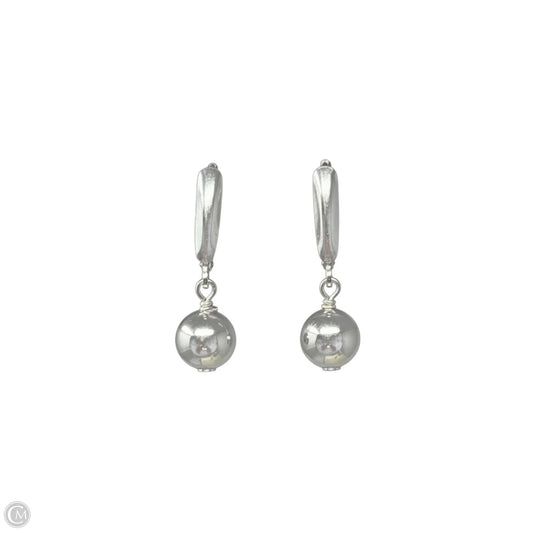 Thai Silver Tone Ball Drop Earrings