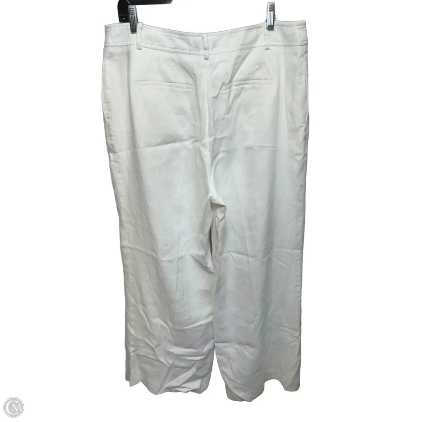 Greenwich Wide Leg Pants Linen By Talbots In White, Size: 12