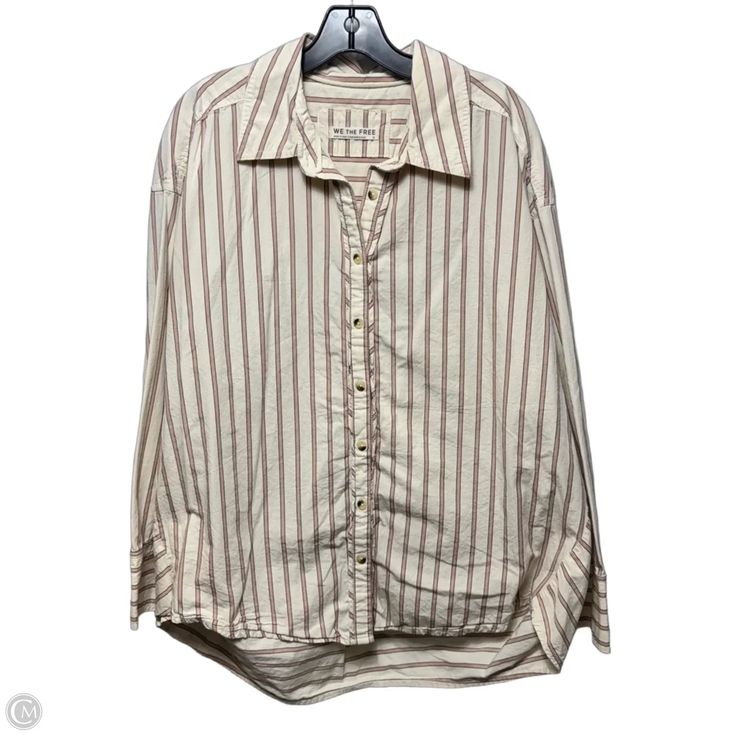 Tunic Long Sleeve By We The Free In Striped Pattern, Size: M