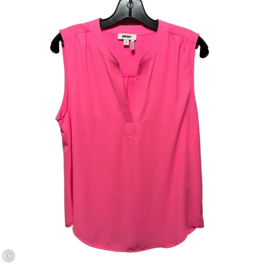 Top Sleeveless By Dkny In Pink, Size: M